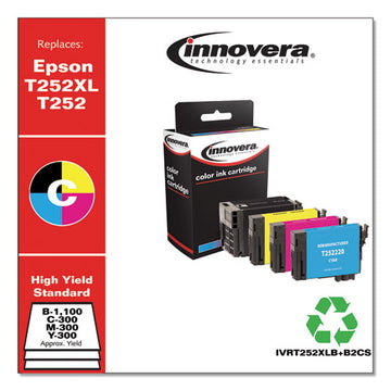 Innovera® Remanufactured Black-cyan-magenta-yellow Ink, Replacement For Epson T252xl-t252 (t252xl-bcs), 1,100-300 Page-yield freeshipping - TVN Wholesale